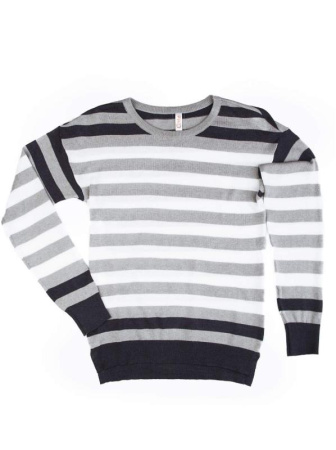 Вязаный джемпер с декоративной планкой на пуговицах сзади LDK 008 || ВТЖП Джемпер жін. CONTE ELEGANT LDK008 16С-73СП, р.170,176-84, синій-жовтий