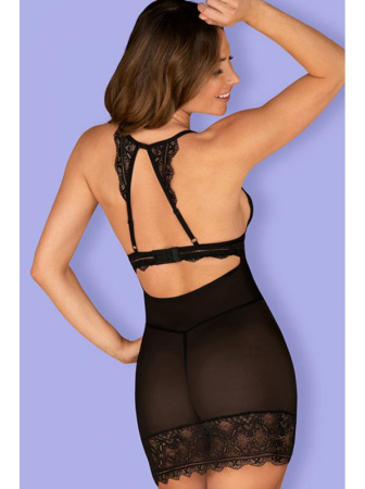 Комплект Obsessive Renelia chemise Черный || Комплект Obsessive Renelia chemise Черный