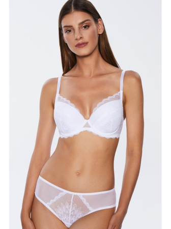 Комплект Kinga Alice - бюстгальтер push up PU-768 и бразилианки B-768/3 Белый