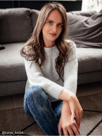 Вязаный джемпер с косами из объемной пряжи с шерстью и мохером LDK 077 || Джемпер жін. CE LDK077 19С-37СП, р.170-92, cream tan