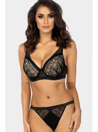 Комплект Ewa Bien Alizze - бюстгальтер формованный B313 и стринги C202 Черный