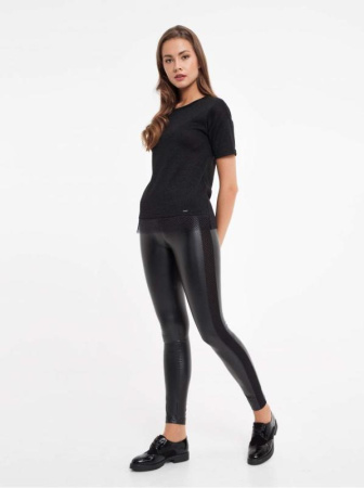 Джемпер с металлическим блеском и сетчатым кружевом 828 || Джемпер жін. CE LD 828, р.170-96, Nero