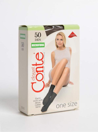 Носки из микрофибры MICROFIBRA 50 (1 пара) || Шкарпетки жін. MICROFIBRA 50 (1 пара), р.23-25, Bronz