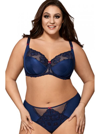 Комплект Ava Electra - бюстгальтер с мягкой чашкой AV 1882 и бразилианки AV 1882/b Сине-красный