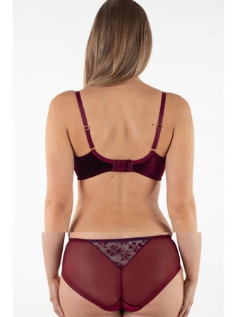 Комплект Samanta Molly - бюстгальтер с мягкой чашкой A125 и полные трусики B400 Темно-сине-рубиновый || Комплект Samanta Molly - бюстгальтер с мягкой чашкой A125 и полные трусики B400 Темно-сине-рубиновый