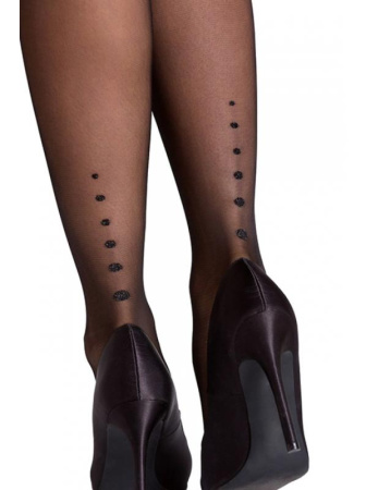 Колготки Gabriella Missy Lurex 20 den без трусиковой части Черно-серебряный