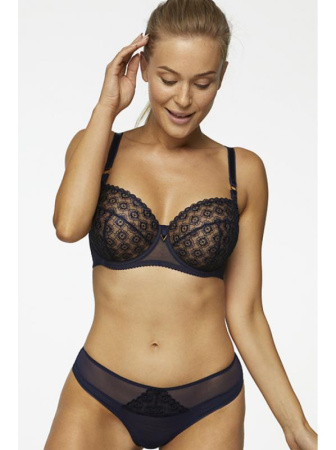 Комплект Kinga Royal Blue - бюстгальтер с мягкой чашкой SC-772 и полные трусики P-770/2 Темно-синий