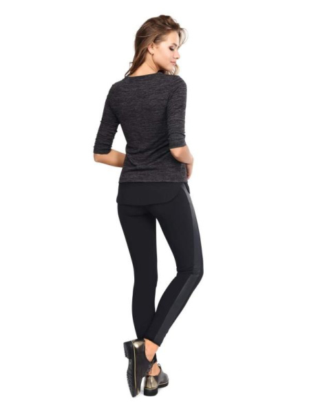 Джемпер со вставкой из легкого шифона LD 606