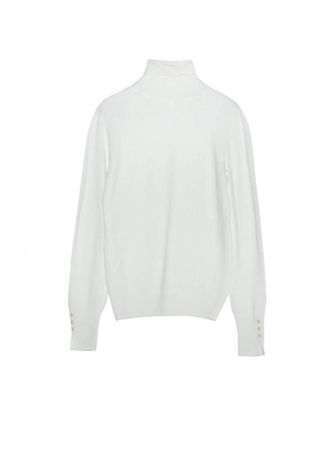 Вязаный свитер из итальянской пряжи с вискозой премиального качества LDK 055 || Джемпер жін. CE LDK055 18С-207СП, р.170-84, chai latte