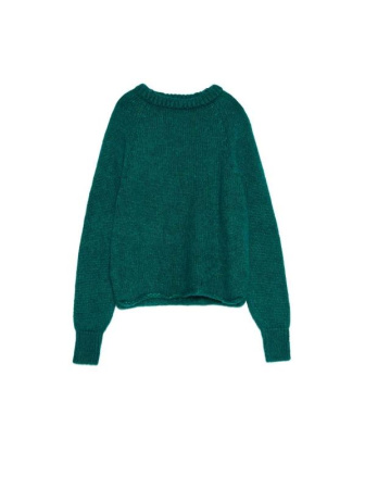 Вязаный джемпер из объемной итальянской пряжи с шерстью и мохером LDK 075 || Джемпер жін. CE LDK075 18С-265СП, р.170-88, emerald green