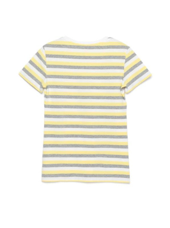 Хлопковая футболка с V-образным вырезом LD 633 || ВТЖ Джемпер жін. CELG LD 633, р.158,164-84, сірий-блакитний