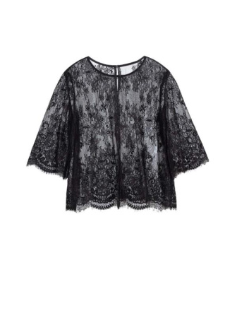 Черная вечерняя блузка LBL 1060 || Блуза жін. CE LBL 1060, р.170-84-90, royal black