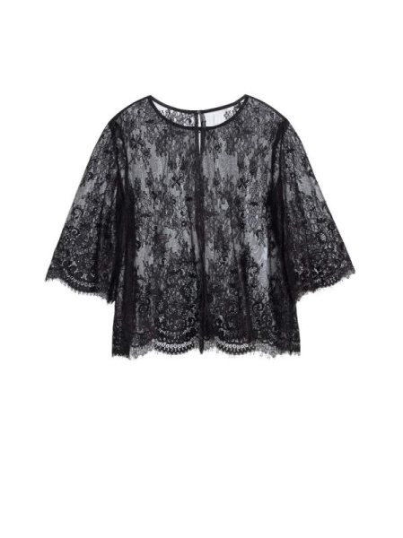 Черная вечерняя блузка LBL 1060