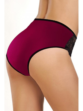 Полные трусики ORO Orabella 2218 Бургундово-черный || Полные трусики ORO Orabella 2218 Бургундово-черный
