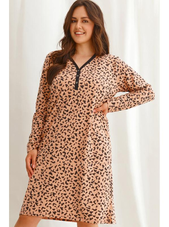 Ночная рубашка Taro Suzan 2609 Капучино-черный