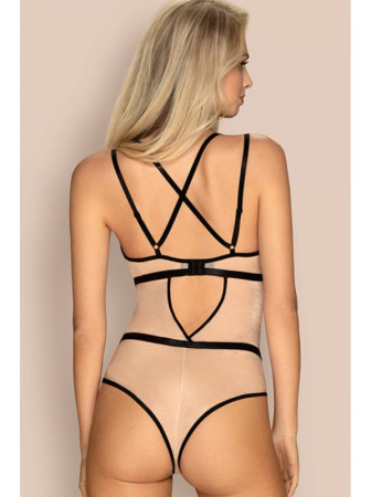 Боди Obsessive Nudelia Телесно-черный || Боди Obsessive Nudelia Телесно-черный