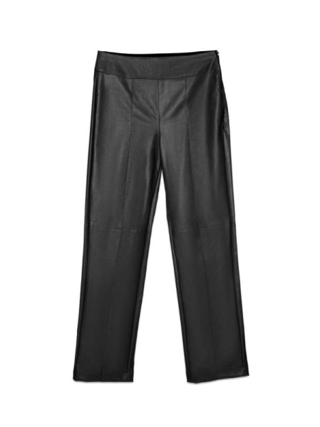 Укороченные брюки прямого кроя с высокой посадкой и напылением &quot;под кожу&quot; CITY CHIC