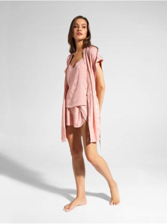 Халат для дома из вискозы премиального качества &quot;Прикосновение шелка&quot; LUX LOUNGEWEAR LHW 999 || Халат жін. CE LUX LOUNGEWEAR LHW 999, р.170-92-98, grey-lilac