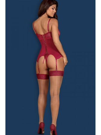 Чулки под пояс Obsessive Rosalyne Телесный-бордо || Чулки под пояс Obsessive Rosalyne Телесный-бордо