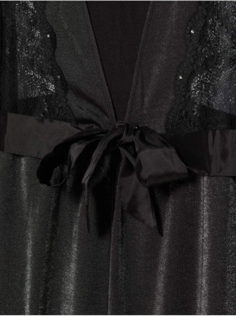 Халат с кружевом и кристаллами Swarovski LHW 1086 || Халат жін. CE SWAROWSKI LHW 1086, р.170-92-98, royal black