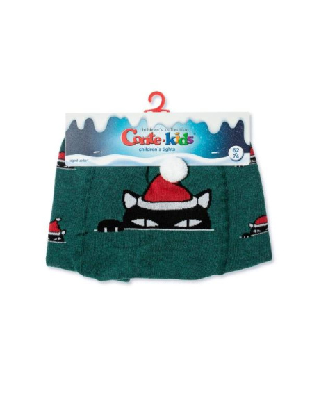 Колготки дитячі Conte Kids NEW YEAR 19С-96/1СП, р. 80-86 (14), 557 темно-бірюзовий Колготки дитячі Conte Kids NEW YEAR 19С-96/1СП, р. 80-86 (14), 557 темно-бірюзовий