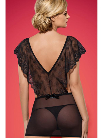 Комплект Obsessive Merossa chemise Черный || Комплект Obsessive Merossa chemise Черный