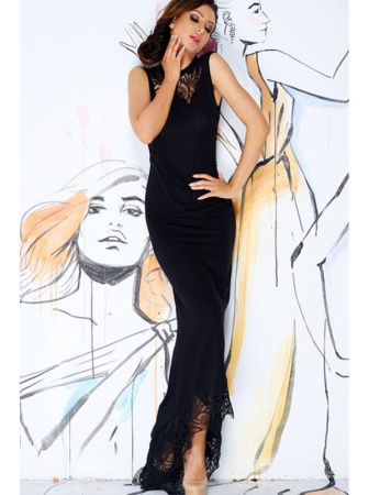 Платье Pigeon P-443 Черно-малиновый