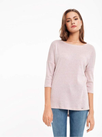 Удлиненный джемпер с мерцающим блеском 833