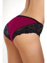 Полные трусики ORO Martina 2217 Бургундово-черный || Полные трусики ORO Martina 2217 Бургундово-черный