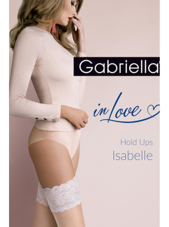 Чулки Gabriella Isabelle 20 den с самоудерживающимся кружевом (14 см) Телесно-шампань