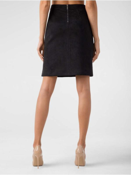 Замшевая юбка А-силуэта c рельефными линиями DESIRE