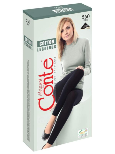 Хлопковые леггинсы COTTON LEGGINGS 250 Lycra, р.3, Nero Хлопковые леггинсы COTTON LEGGINGS 250 Lycra, р.3, Nero