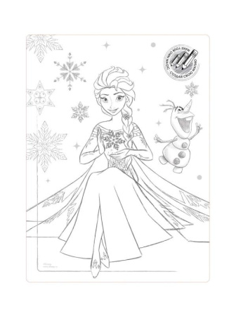 Колготки з малюнками Disney Frozen 20 і вкладишем-розфарбуванням, р. 140-146, Bianco