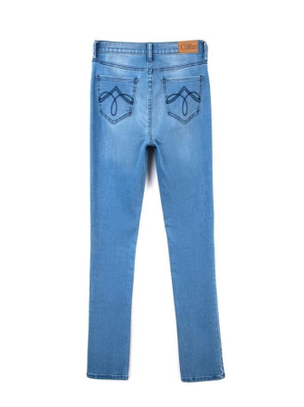 Ультракомфортные прямые джинсы с высокой посадкой CON-47 Lycra || ВД Брюки джинсові жін. CE CON-47, р.164-98, темно-синій