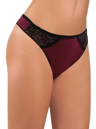 Стринги ORO Bella 2228 Бургундово-черный