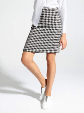 Стильная юбка A-силуэта COCO || Спідниця жін. CE COCO, р.164-102, black-ivory