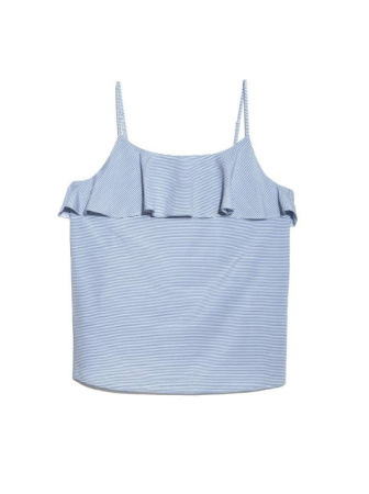 Стильный топ на тонких бретелях LBL 910 || Блуза жін. CE LBL 910, р.170-88-94, white-coral