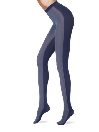 Колготки з двоколірним малюнком DUET Lycra, р. 4, Marino