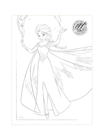 Колготки з малюнками Disney Frozen 20 і вкладишем-розфарбуванням, р. 140-146, Bianco