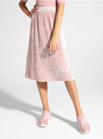 Велюровая юбка с плиссировкой MADEMOISELLE || Спідниця жін. CE MADEMOISELLE, р.164-90, dusty rose