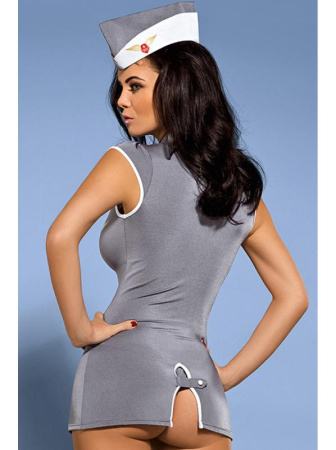 Костюм Obsessive Stewardess Серый || Костюм Obsessive Stewardess Серый