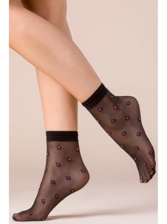 Носки Gabriella Stars Color Черно-малиновый