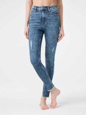 Моделирующие eco-friendly джинсы skinny c супервысокой посадкой CON-176 Lycra
