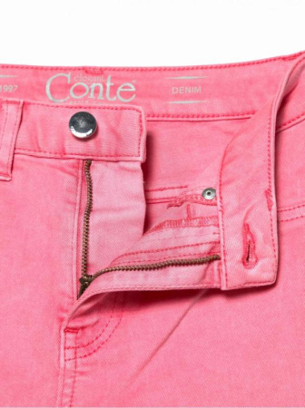 Цветные джинсы skinny с высокой посадкой и эффектом варки CON-236 Lycra || Брюки джинсові жін. CE CON-236, р.164-90, washed candy pink