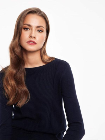 Экстрамягкий джемпер из пряжи с модалом 030 || Джемпер жін. CE LDK030 17С-124СП, р.158,164-88, синій