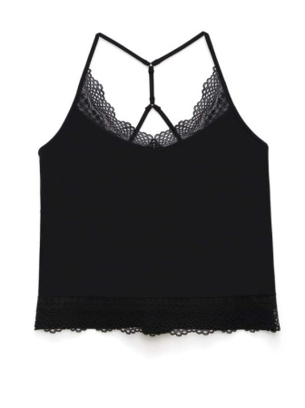 Топ из бамбукового полотна с кружевом COMFORT LOUNGEWEAR LHW 989