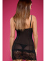 Комплект Obsessive Alluria chemise Черный || Комплект Obsessive Alluria chemise Черный