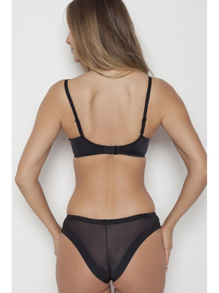 Комплект Samanta Florence - бюстгальтер с мягкой чашкой A122 и бразилианки M300 Черно-телесный