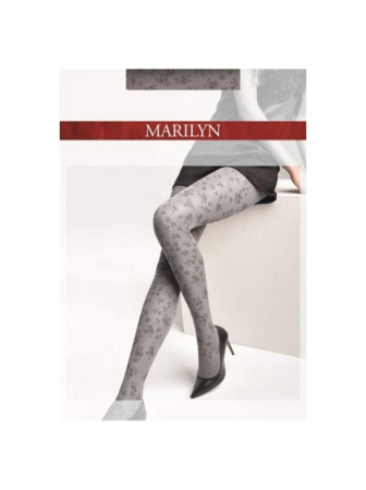 Колготки с узором MARILYN Emmy N06, 3/4, melange grey(серый)
