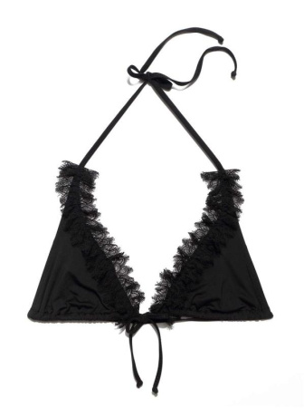 Лиф с мягкими треугольными чашками и эффектным кружевом SANDRA || Бюстгалтер купальний жін. CE SANDRA, р.92-98, black